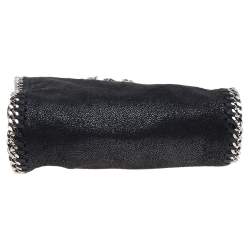 Pre Owned Stella McCartney Black Faux Leather Tiny Falabella Shoulder Bag