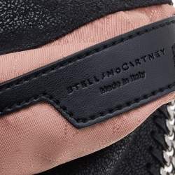 Pre Owned Stella McCartney Black Faux Leather Tiny Falabella Shoulder Bag