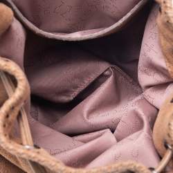 Pre Owned Stella McCartney Brown Faux Suede Falabella Drawstring Bucket Bag
