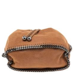 Pre Owned Stella McCartney Brown Faux Suede Falabella Drawstring Bucket Bag