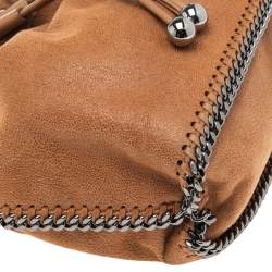 Pre Owned Stella McCartney Brown Faux Suede Falabella Drawstring Bucket Bag