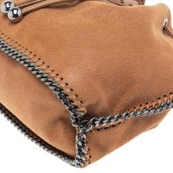 Pre Owned Stella McCartney Brown Faux Suede Falabella Drawstring Bucket Bag