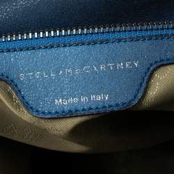 Pre Owned Stella McCartney Blue Faux Leather Small Falabella Tote