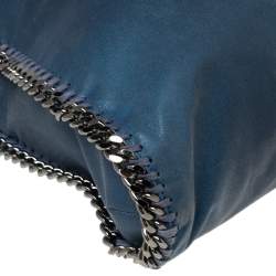 Pre Owned Stella McCartney Blue Faux Leather Small Falabella Tote