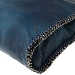 Pre Owned Stella McCartney Blue Faux Leather Small Falabella Tote