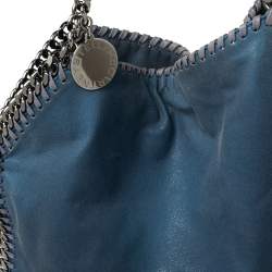 Pre Owned Stella McCartney Blue Faux Leather Small Falabella Tote