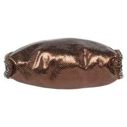 Pre Owned Stella McCartney Metallic Brown Faux Snakeskin Leather Small Falabella Tote