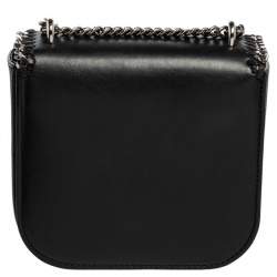 Pre Owned Stella McCartney Black Faux Leather Falabella Star Box Bag