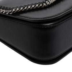 Pre Owned Stella McCartney Black Faux Leather Falabella Star Box Bag