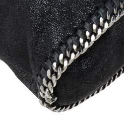 Pre Owned Stella McCartney Black Faux Leather Falabella Mini Backpack
