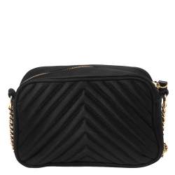 مملوكة مسبقًا Stella McCartney Black Quilted Satin Stella Star Crossbody Bag