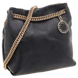 مملوكة مسبقًا Stella McCartney Black Faux Leather Noma Shoulder Bag