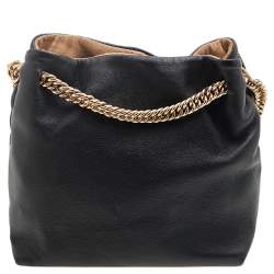 مملوكة مسبقًا Stella McCartney Black Faux Leather Noma Shoulder Bag