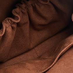 Pre Owned Stella McCartney Burgundy Faux Leather Top Handle Bag