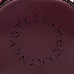 Pre Owned Stella McCartney Burgundy Faux Leather Top Handle Bag