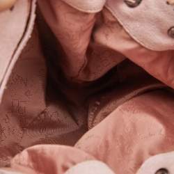 Pre Owned Stella McCartney Pink Faux Suede Micro Falabella Drawstring Bucket bag