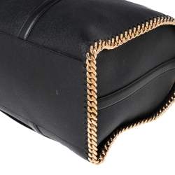Pre Owned Stella McCartney Black Faux Leather Falabella Duffel Bag