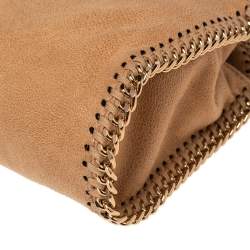 Pre Owned Stella McCartney Beige Faux Suede Tiny Falabella Tote 