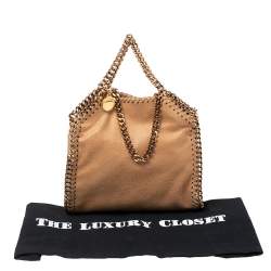 Pre Owned Stella McCartney Beige Faux Suede Tiny Falabella Tote 