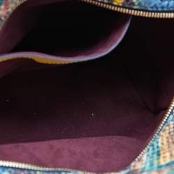 Pre Owned Stella McCartney Multicolor Python Effect Faux Leather Cavendish Satchel