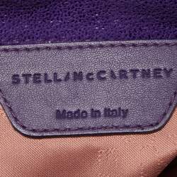 Pre Owned Stella McCartney Purple Faux Leather Mini Falabella Tote