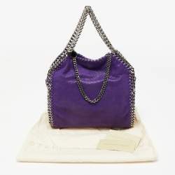 Pre Owned Stella McCartney Purple Faux Leather Mini Falabella Tote