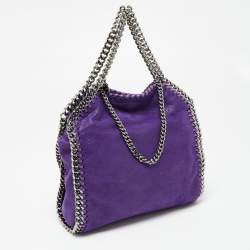 Pre Owned Stella McCartney Purple Faux Leather Mini Falabella Tote