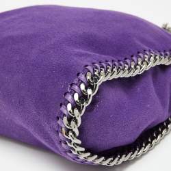 Pre Owned Stella McCartney Purple Faux Leather Mini Falabella Tote