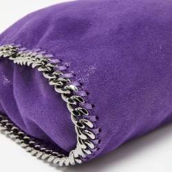 Pre Owned Stella McCartney Purple Faux Leather Mini Falabella Tote