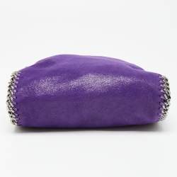 Pre Owned Stella McCartney Purple Faux Leather Mini Falabella Tote