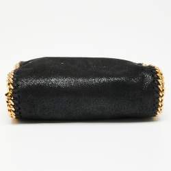 Pre Owned Stella McCartney Black Faux Suede Tiny Falabella Tote  