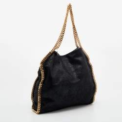 مملوكة مسبقًا Stella McCartney Black Faux Leather Small Falabella Tote