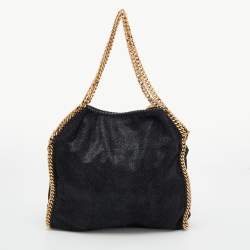 مملوكة مسبقًا Stella McCartney Black Faux Leather Small Falabella Tote
