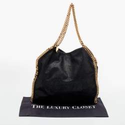 مملوكة مسبقًا Stella McCartney Black Faux Leather Small Falabella Tote
