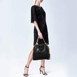 مملوكة مسبقًا Stella McCartney Black Faux Leather Small Falabella Tote