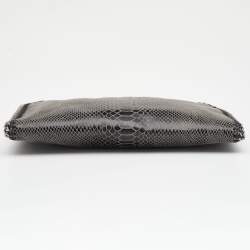 مملوكة مسبقًا حقيبة كلتش ستيلا مكارتني فالابيلا  جلد ثعبان رصاصي منقوشة