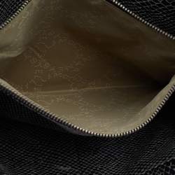 مملوكة مسبقًا حقي بة كلتش ستيلا مكارتني فالابيلا  جلد ثعبان رصاصي منقوشة