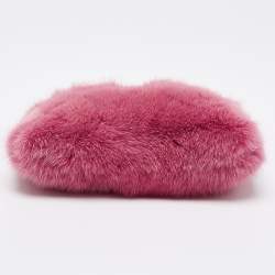 Pre Owned Jimmy Choo Candy Pink Mink Fur Lockett Envelope Clutch