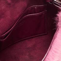 Pre Owned Jimmy Choo Candy Pink Mink Fur Lockett Envelope Clutch
