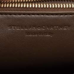 مملوكة مسبقًا Stella McCartney White/Green Faux Snakeskin Effect Leather Flo Shoulder Bag