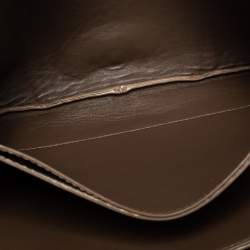 مملوكة مسبقًا Stella McCartney White/Green Faux Snakeskin Effect Leather Flo Shoulder Bag