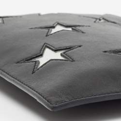 Stella McCartney Black/Silver Faux Leather Cavendish Stars Clutch