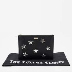 Stella McCartney Black/Silver Faux Leather Cavendish Stars Clutch