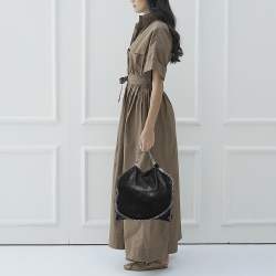 Pre Owned Stella McCartney Black Faux Leather Small Falabella Tote