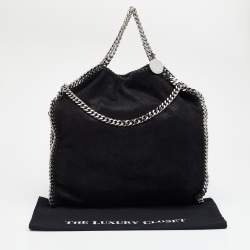 Pre Owned Stella McCartney Black Faux Leather Small Falabella Tote