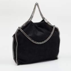 Pre Owned Stella McCartney Black Faux Leather Small Falabella Tote