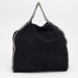 Pre Owned Stella McCartney Black Faux Leather Small Falabella Tote