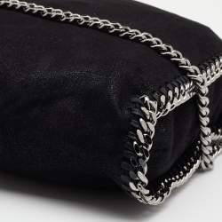 Pre Owned Stella McCartney Black Faux Leather Small Falabella Tote