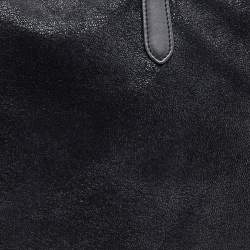مملوكة مسبقًا Stella McCartney Black Faux Leather Falabella East West Shopper Tote