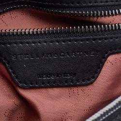 Pre Owned Stella McCartney Black Quilted Faux Leather Mini Falabella Backpack